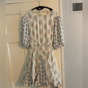 Christian Lacroix Floral Mini Dress with Corset Back